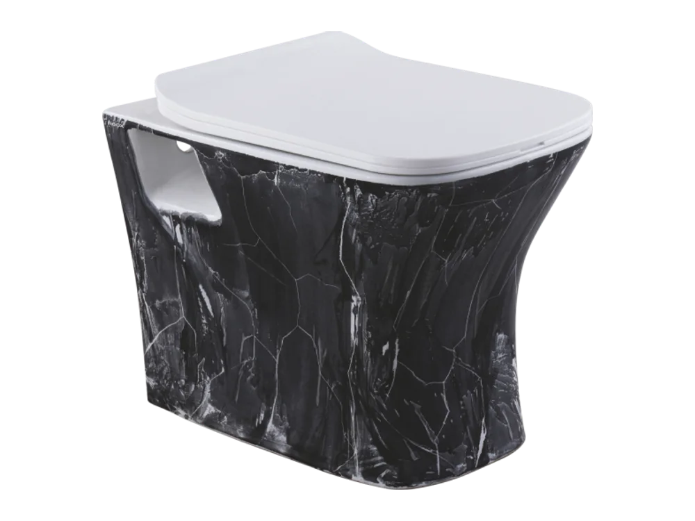 Floor Mount Toilet 5003 – Black Marble