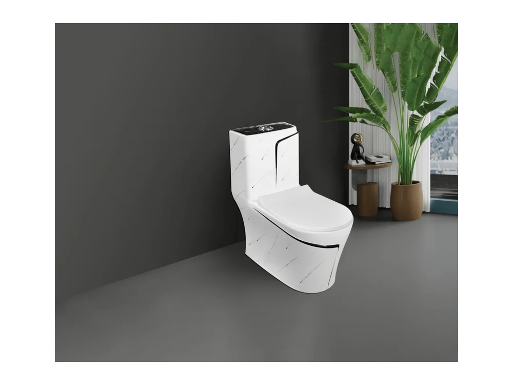 One Piece Toilet 1003 – Marble Black