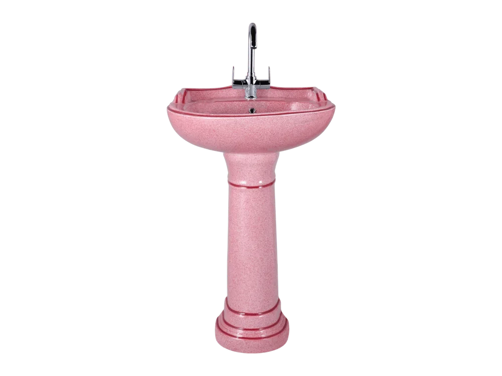 Rustic Star Gold Pedestal Wash Basin – Magenta